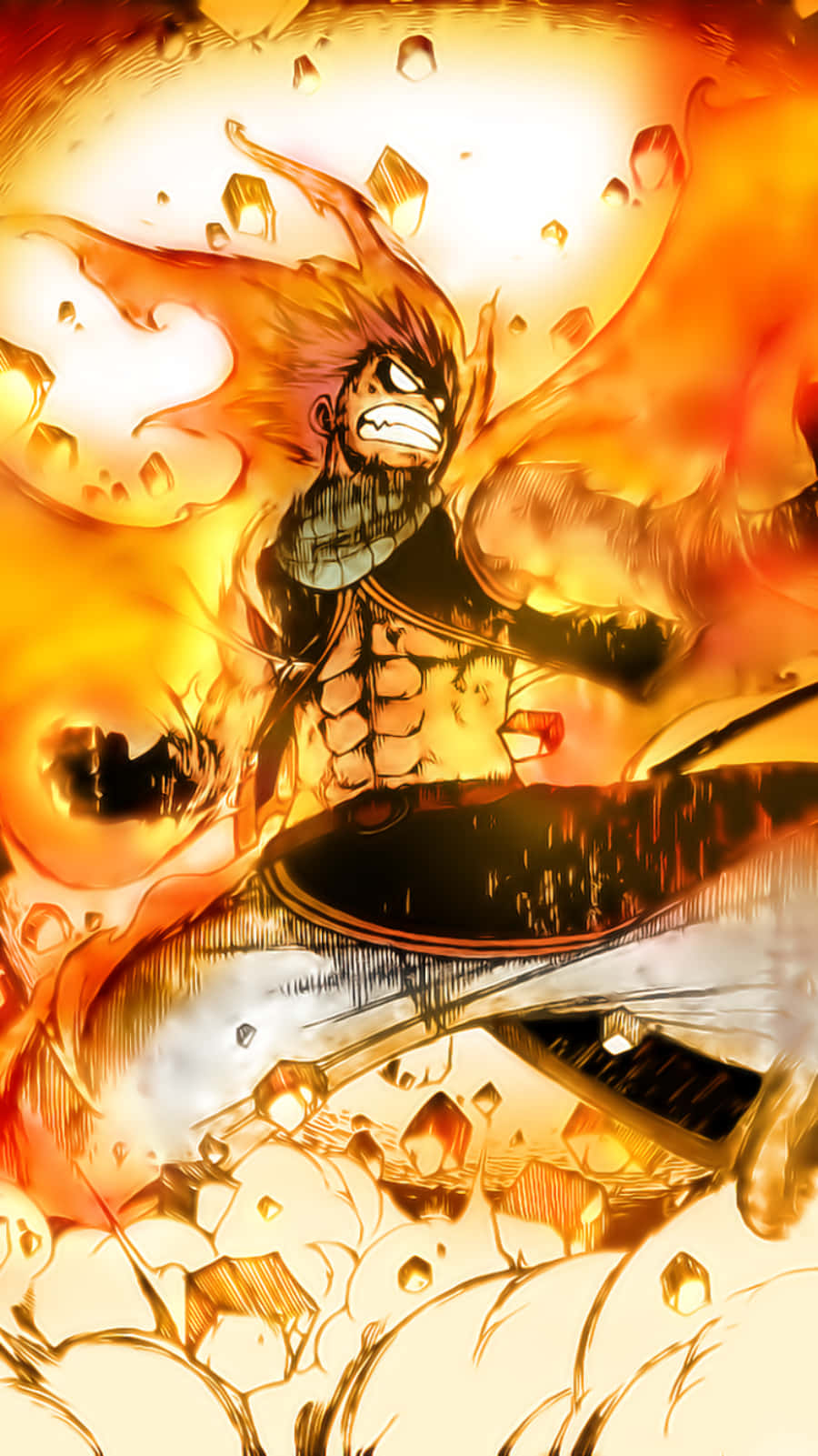 Fairy Tail, anime warrior, spiky hair, HD Phone Wallpaper