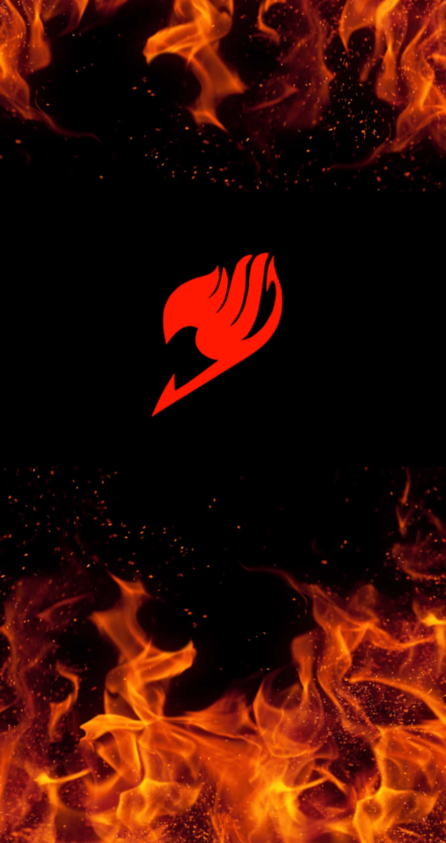 Fairy Tail, iPhone, red flame logo, HD Phone Wallpaper