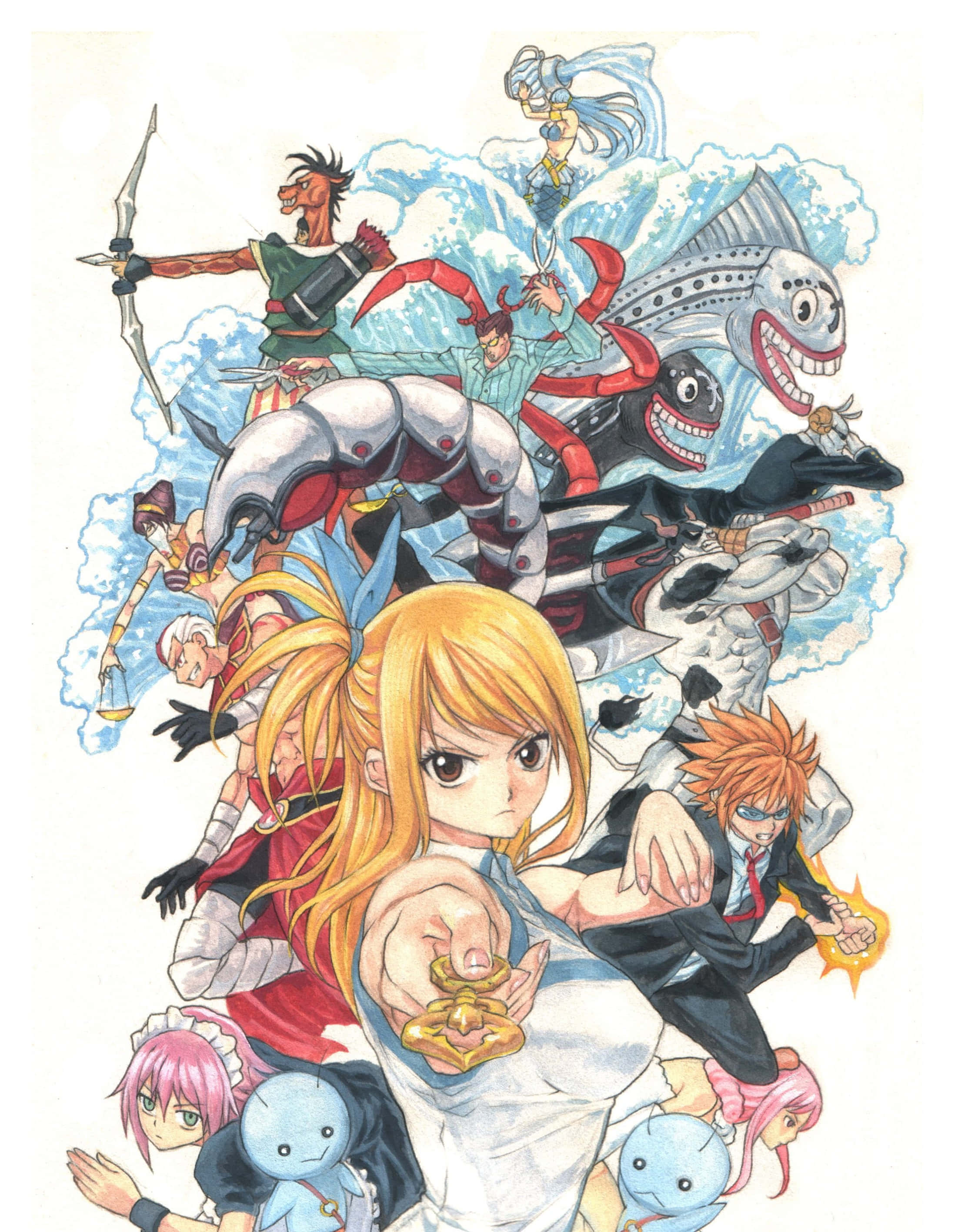 Fairy Tail, blonde girl, key, 2K Phone Wallpaper