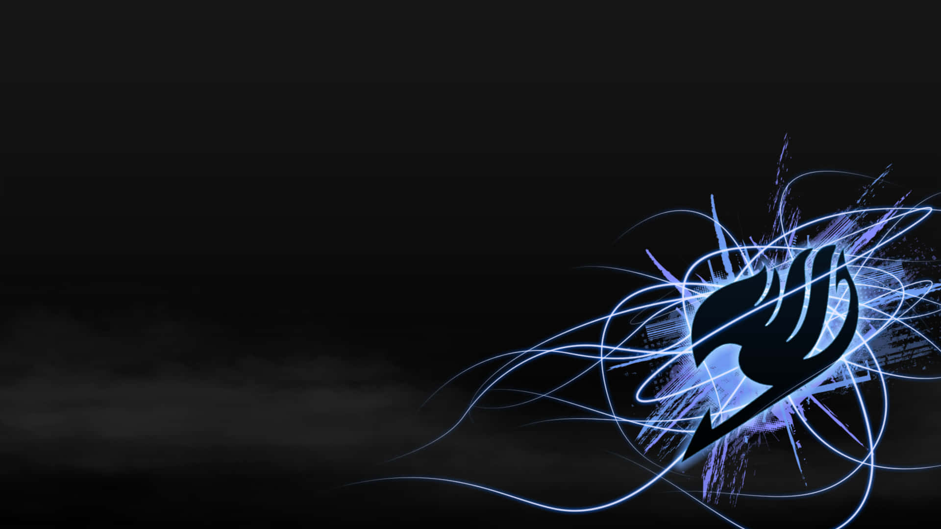 Fairy Tail, logo, glowing blue, Full HD Desktop Wallpaper