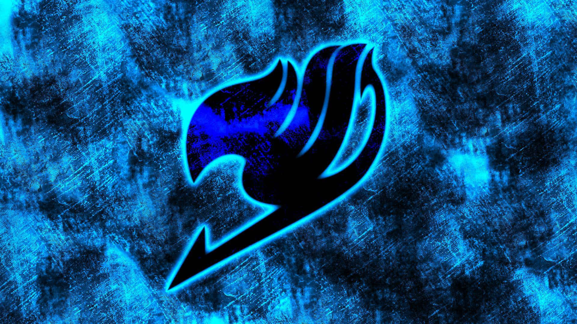 Fairy Tail Logo, glowing blue stylized flame, sharp edges, Full HD Desktop Wallpaper