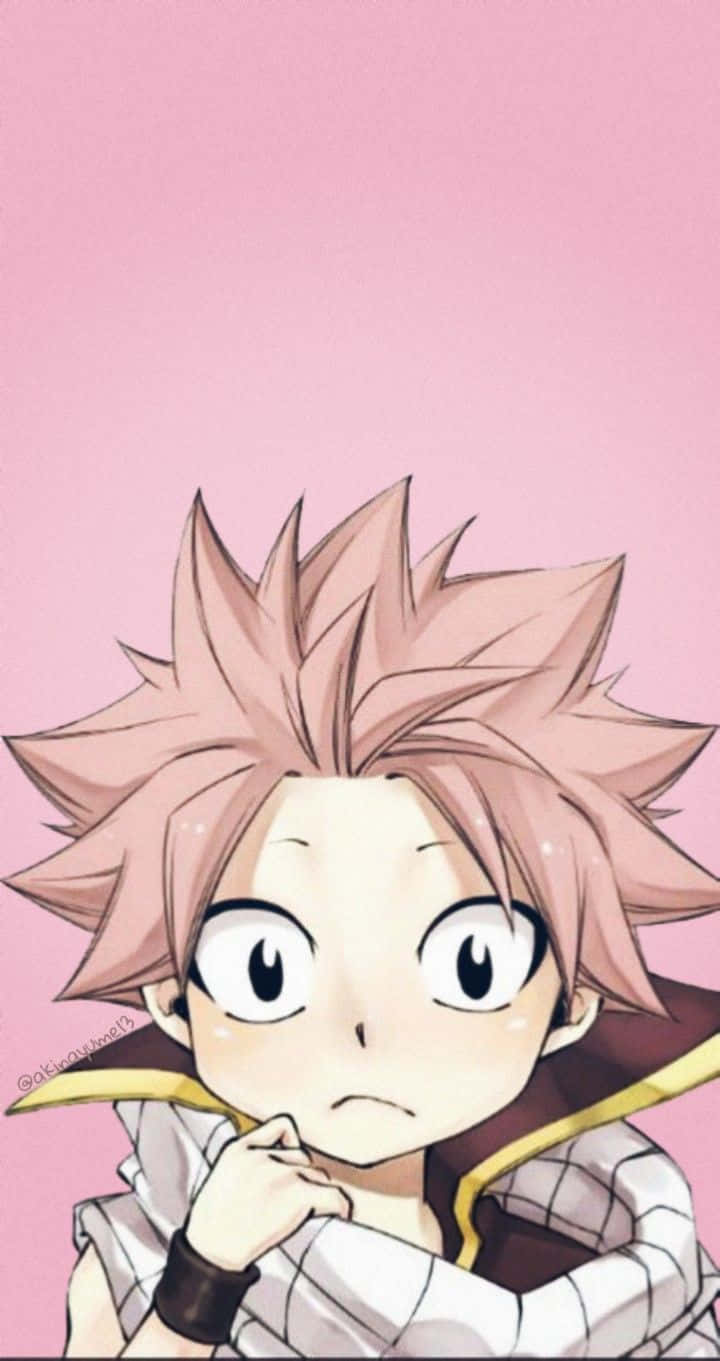Fairy Tail, chibi Natsu, spiky pink hair, HD Phone Wallpaper