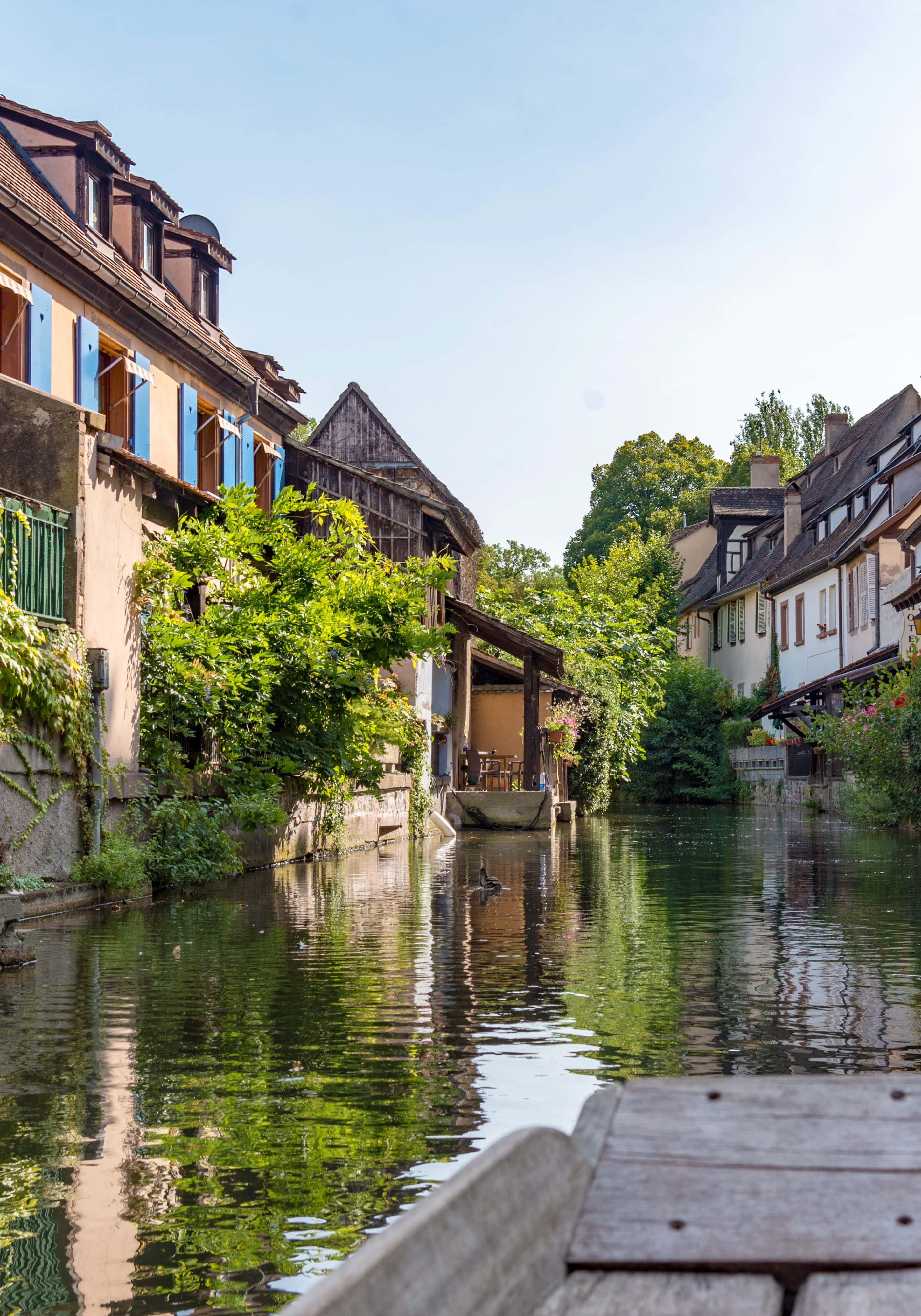 Fairy Tale, canal, European town, 4K Phone Wallpaper
