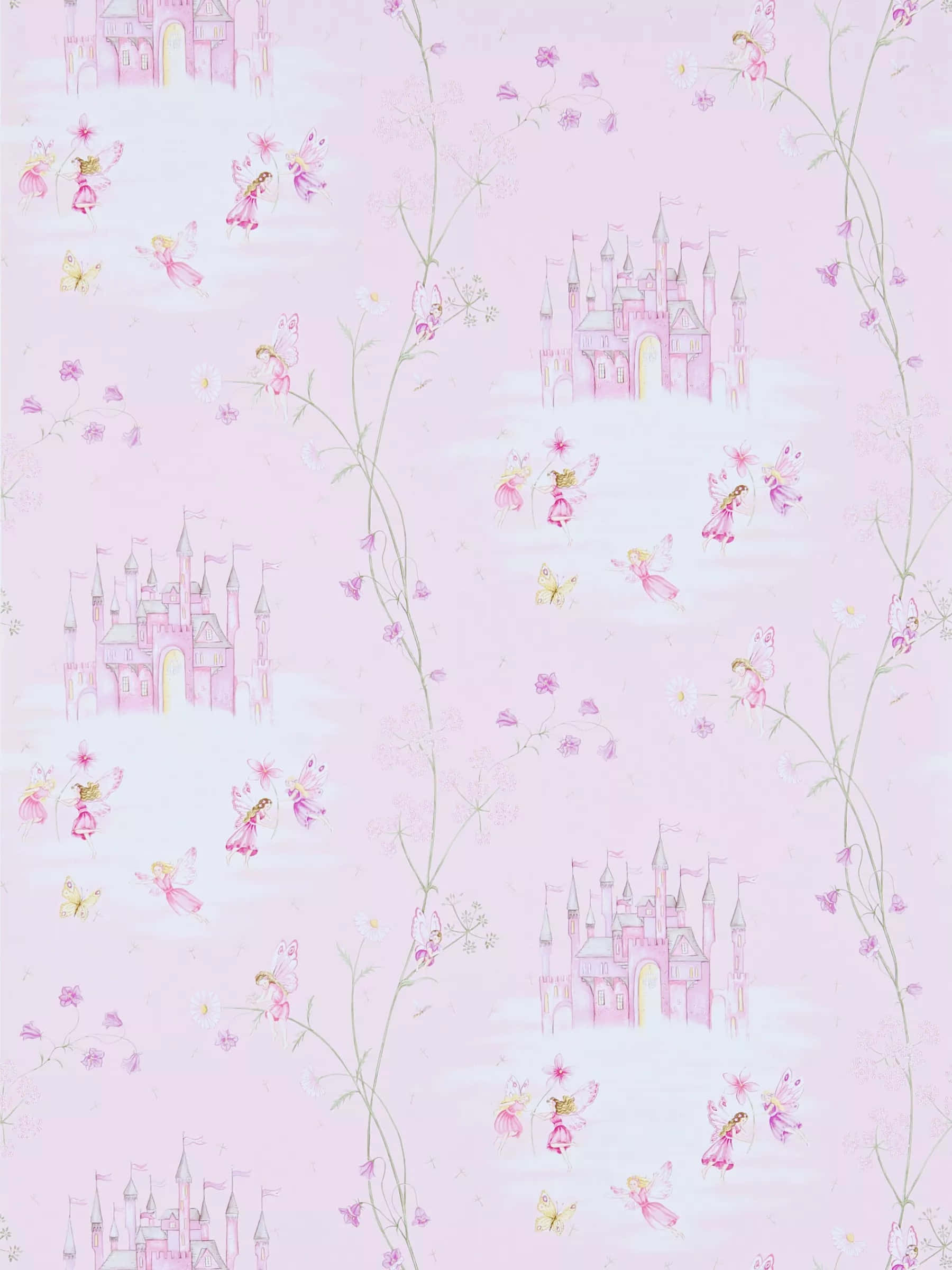 enchanted castle, fairy tale pattern, whimsical castles, Full HD Phone Wallpaper