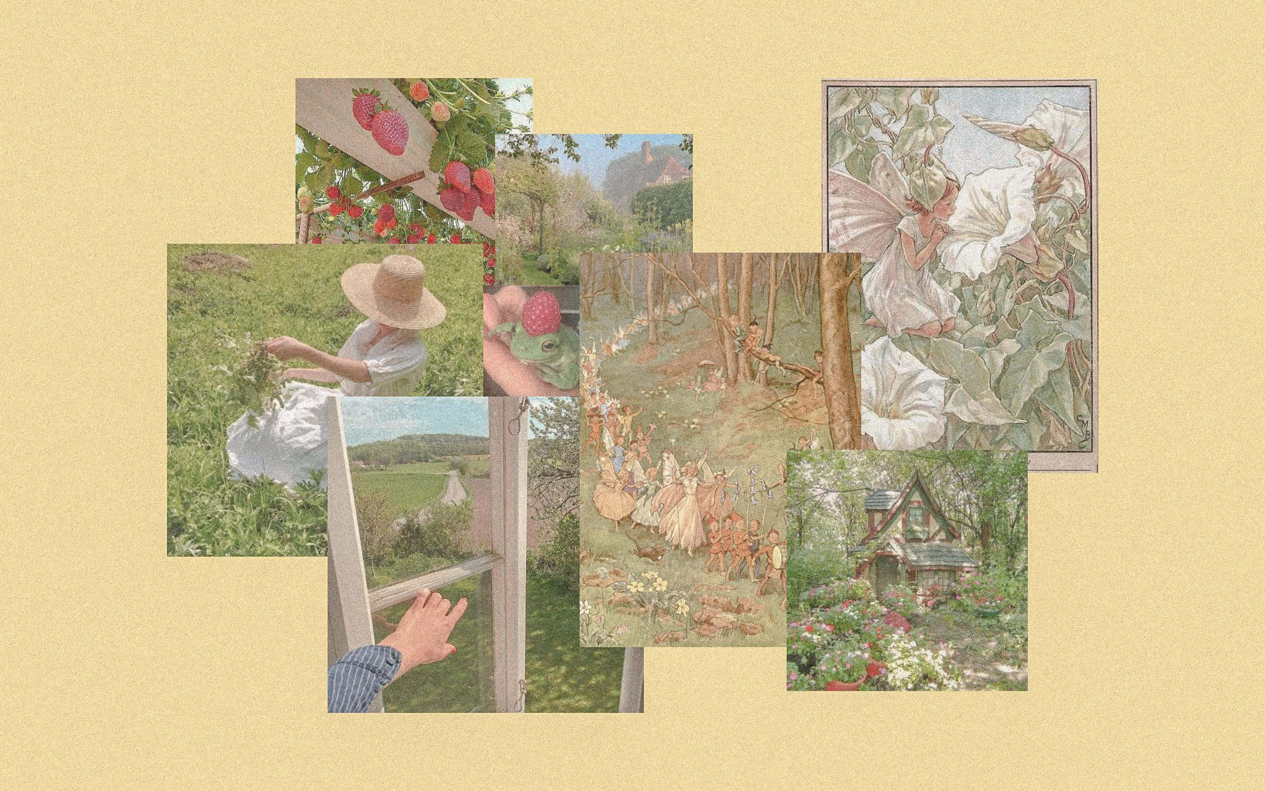 Fairycore, fairies, cottage, 2K Desktop Wallpaper