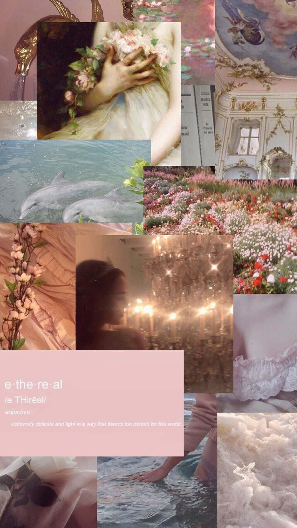 fairycore, soft pink, gold, HD Phone Wallpaper