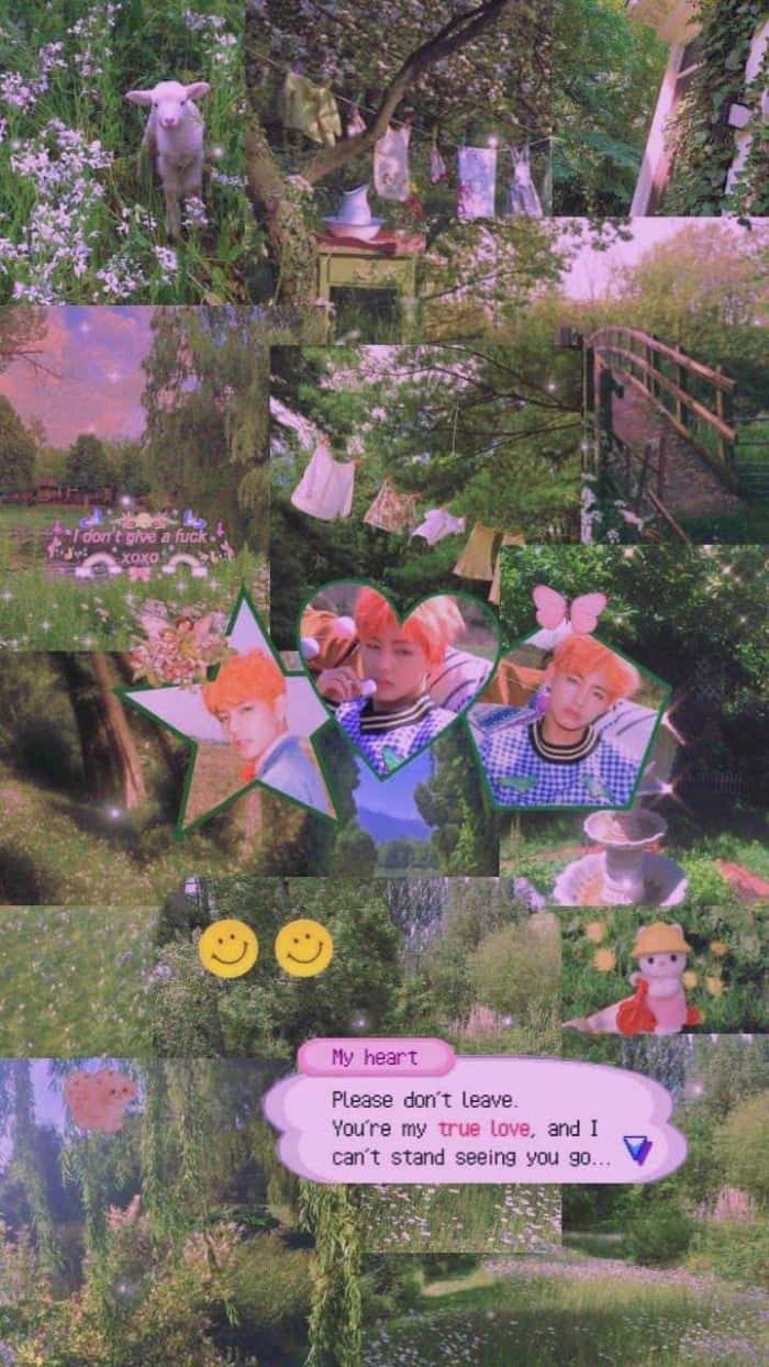 Fairycore, collage aesthetic, nature scenes, SD Phone Wallpaper