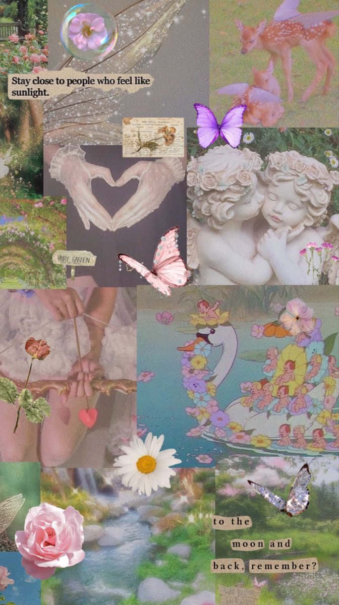 Fairycore, pastel nature scenes, fairies, SD Phone Wallpaper