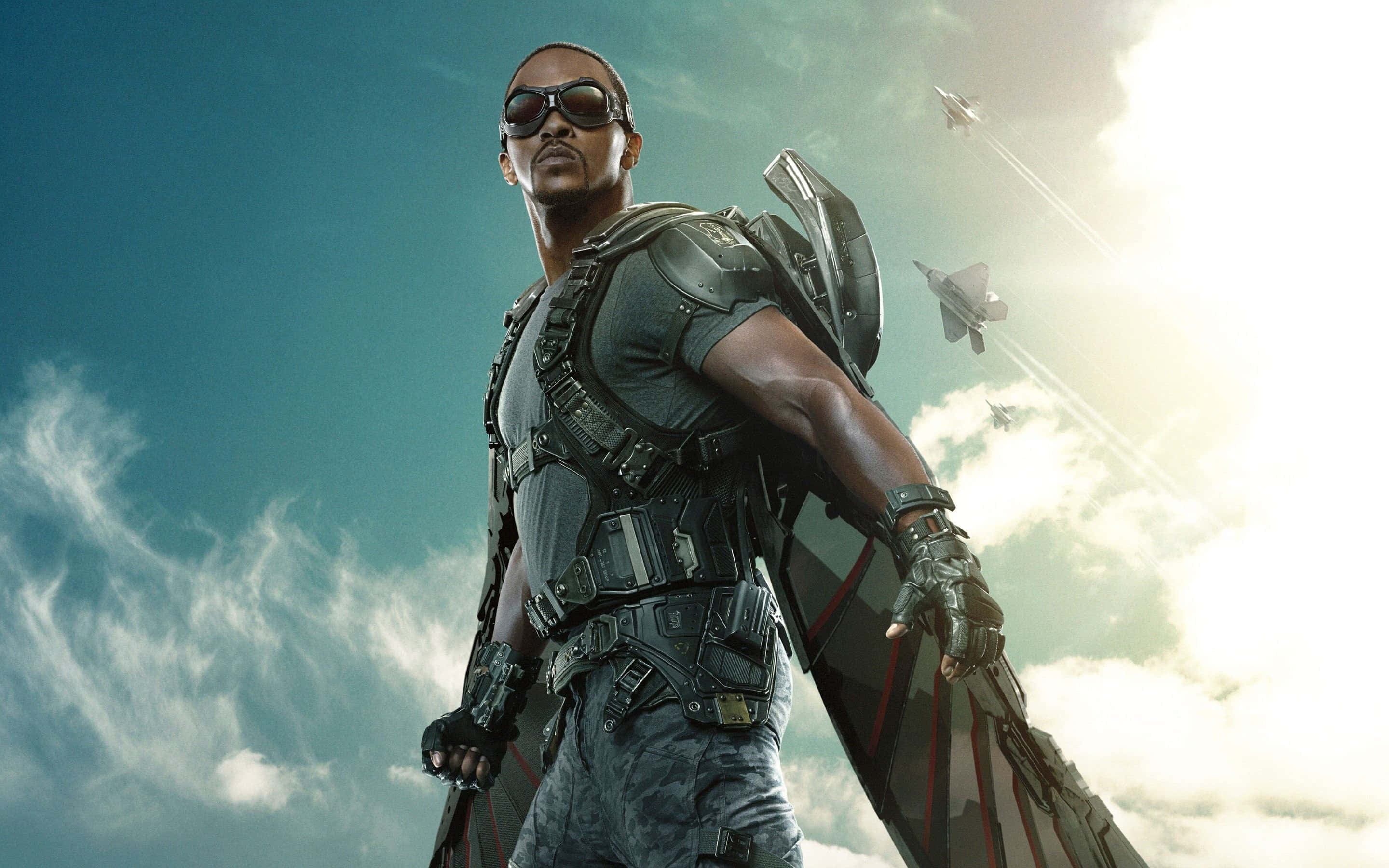 Falcon, Marvel, tactical gear, 2K Desktop Wallpaper