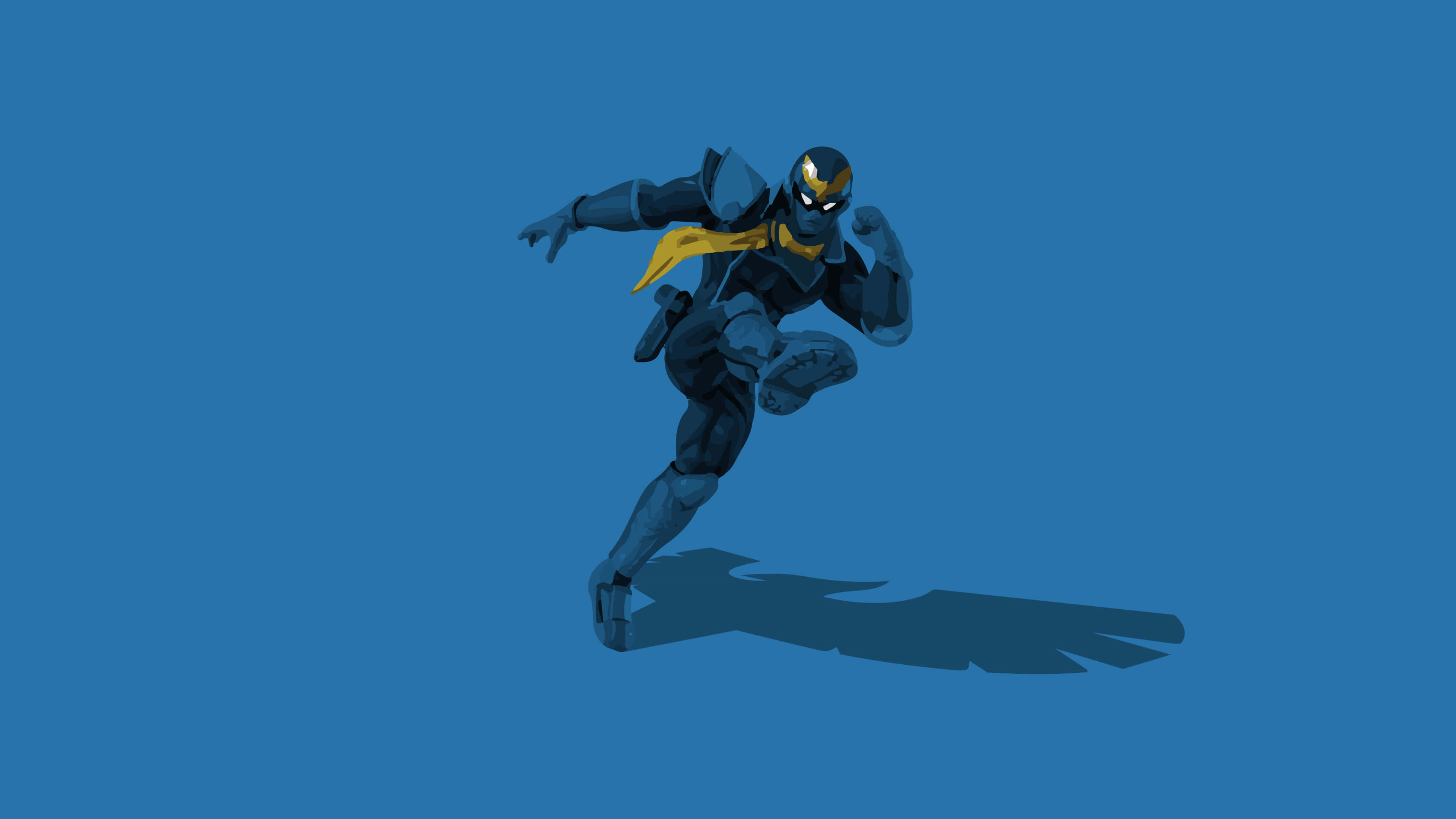 Falcon Marvel, blue, yellow, 4K Desktop Wallpaper