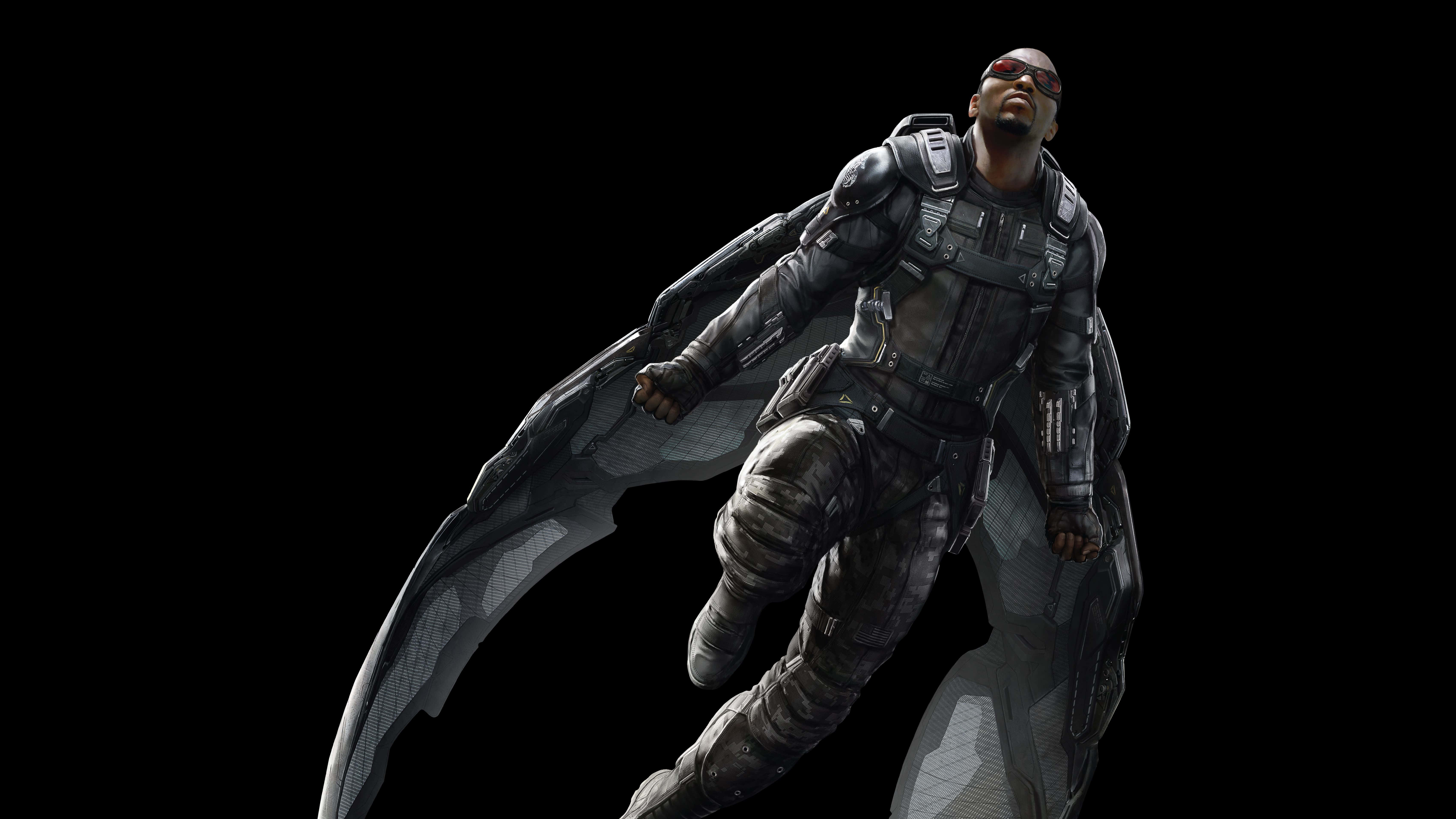 Falcon Marvel, Black Flying Falcon, superhero, 5K Desktop Wallpaper