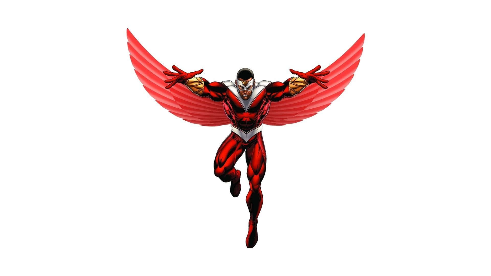 Falcon Marvel, red wings, red suit, Full HD Desktop Wallpaper