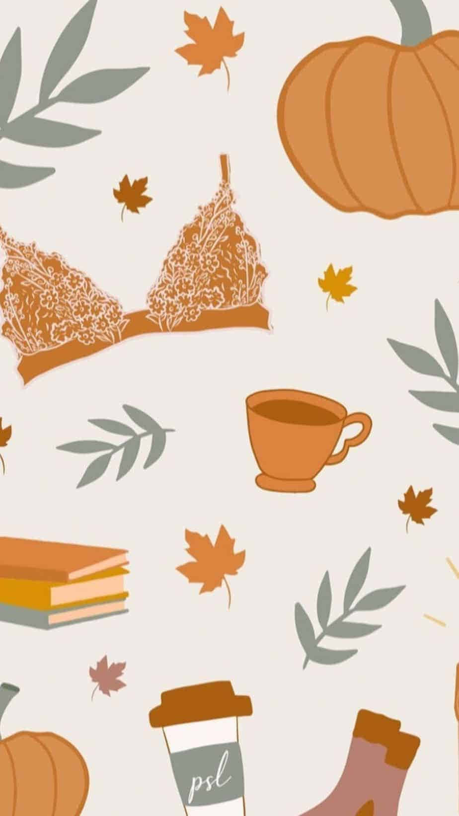 autumn, pumpkins, leaves, HD Phone Wallpaper