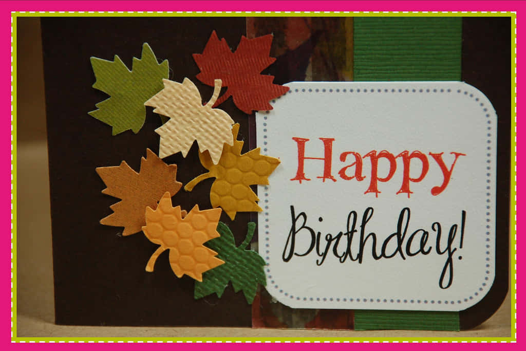 Fall Birthday, maple leaves, autumn leaves, SD Desktop Wallpaper