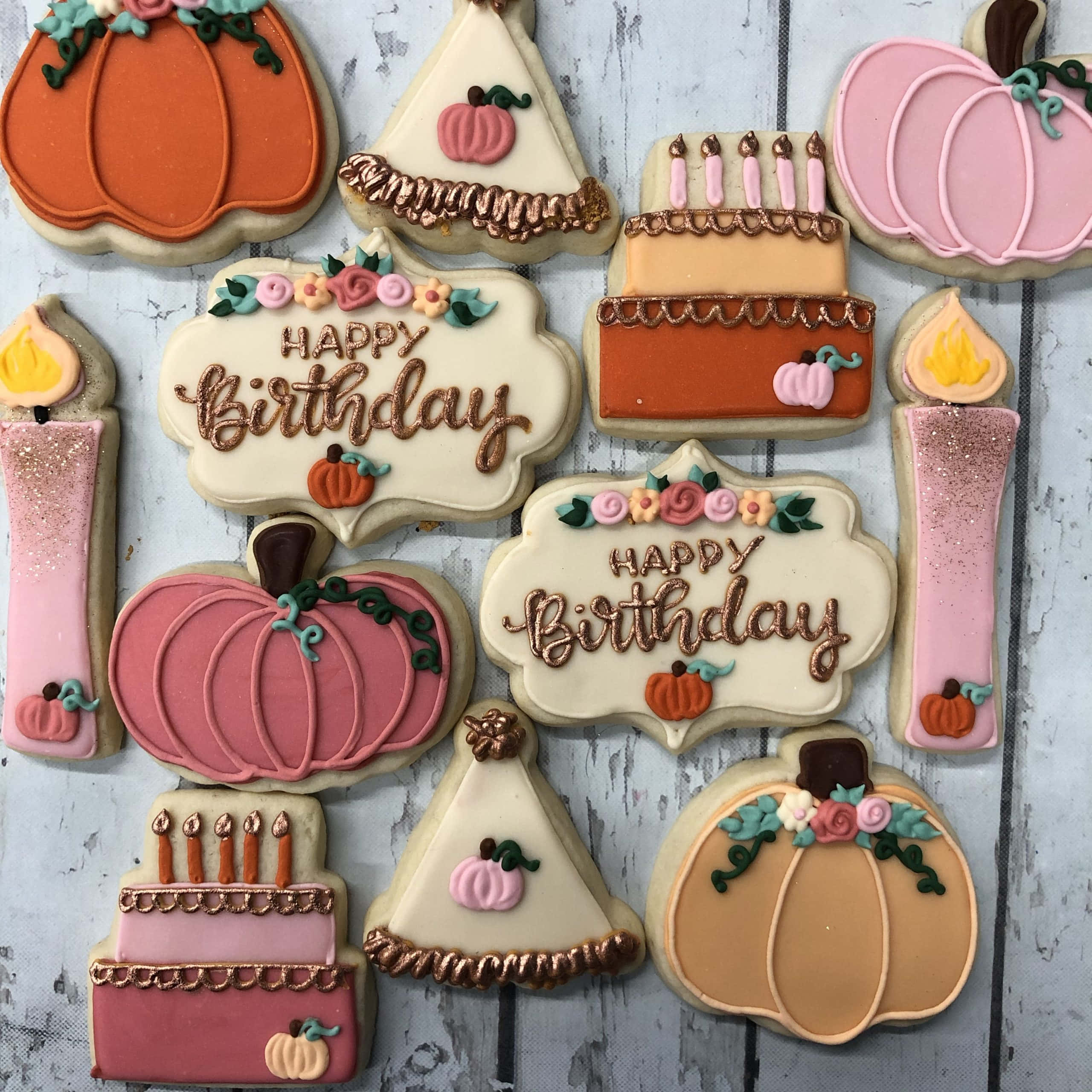 Fall Birthday, pumpkin, candle, 2K Desktop Wallpaper
