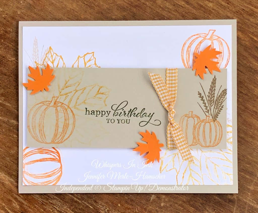 Fall Birthday, orange pumpkins, leaves, SD Desktop Wallpaper