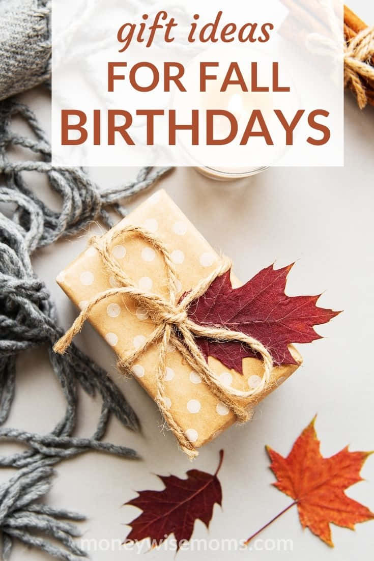 fall birthday, red maple leaf, twine, SD Phone Wallpaper