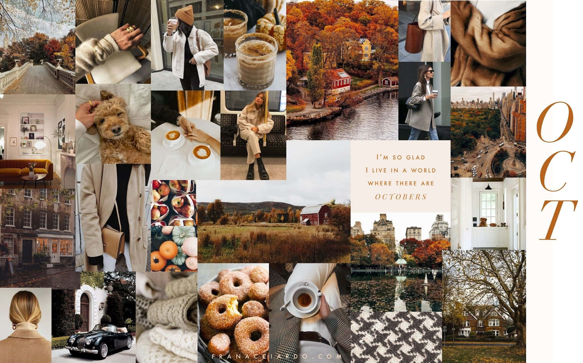 fall collage desktop, autumn collage, fall foliage, Full HD Desktop Wallpaper