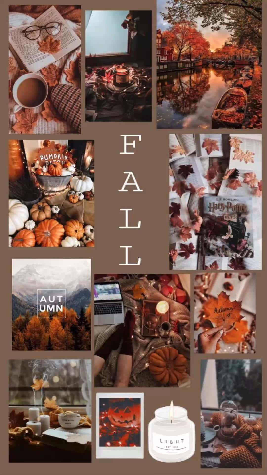 cozy fall aesthetic, pumpkins, candles, HD Phone Wallpaper