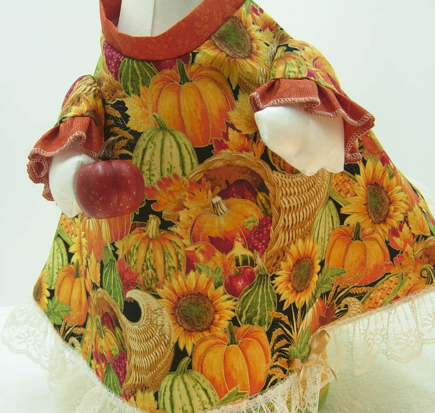 Fall Cornucopia, autumn-themed dress, pumpkins, HD Desktop Wallpaper