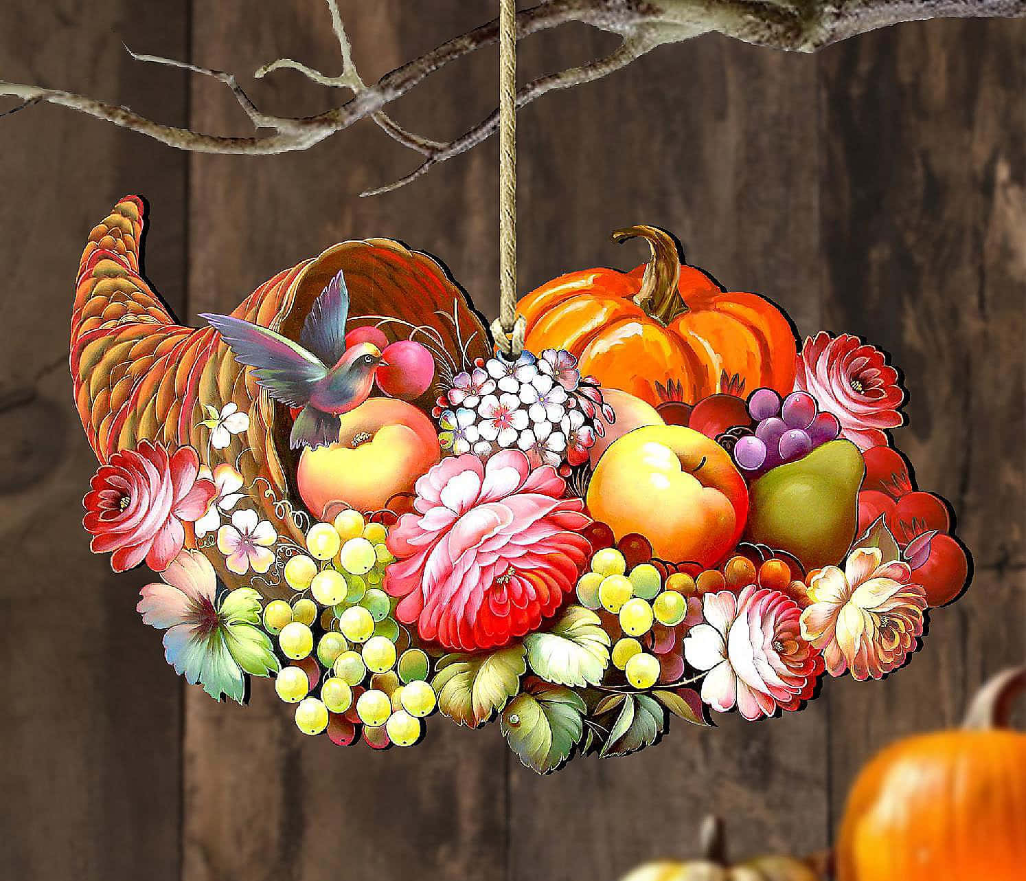 Fall Cornucopia, pumpkins, apples, HD Desktop Wallpaper