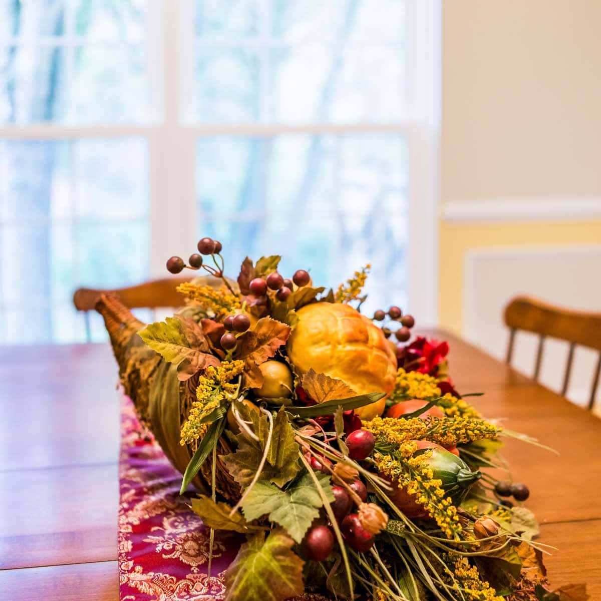 Fall Cornucopia, pumpkins, berries, SD Desktop Wallpaper