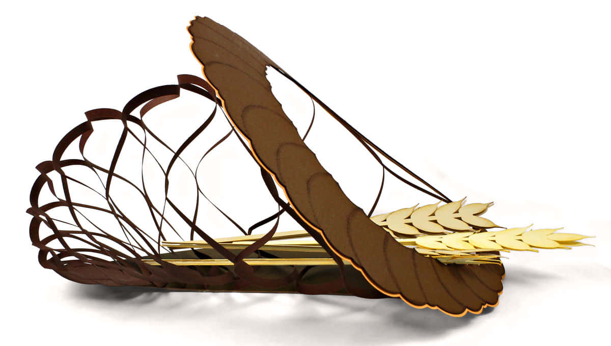 Fall Cornucopia, wheat sheaf sculpture, golden ears, SD Desktop Wallpaper