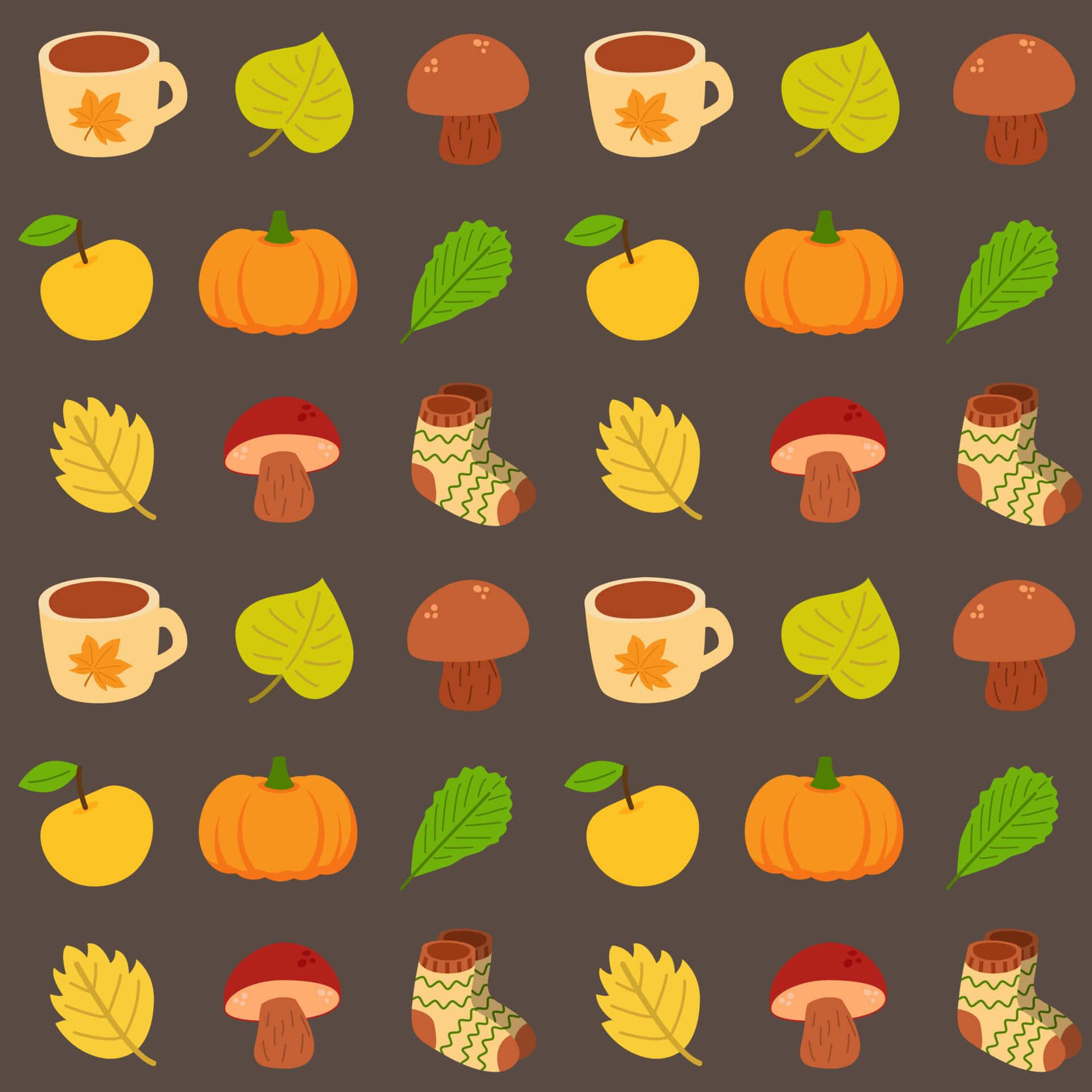 Fall Festival, autumn-themed icons, pumpkins, Full HD Desktop Wallpaper
