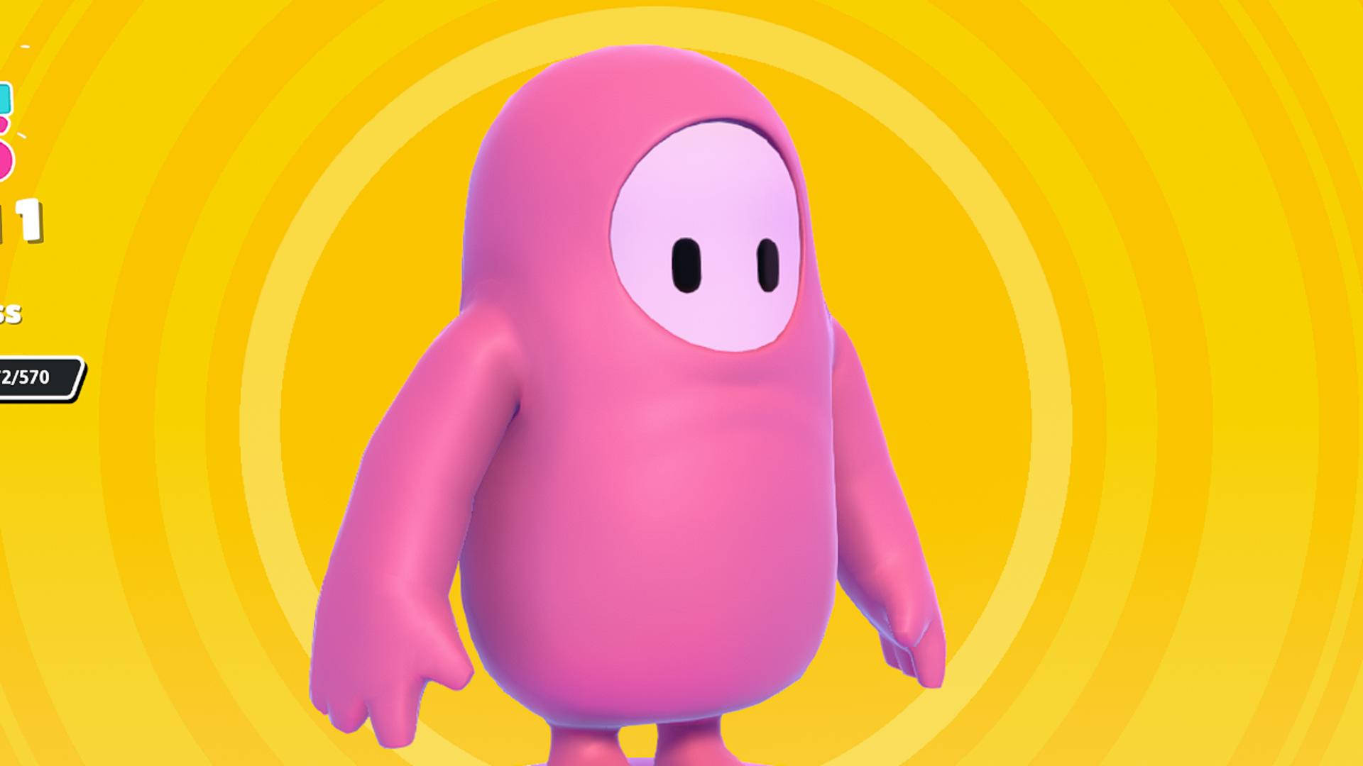 Fall Guys, character select, pink cartoon character, Full HD Desktop Wallpaper