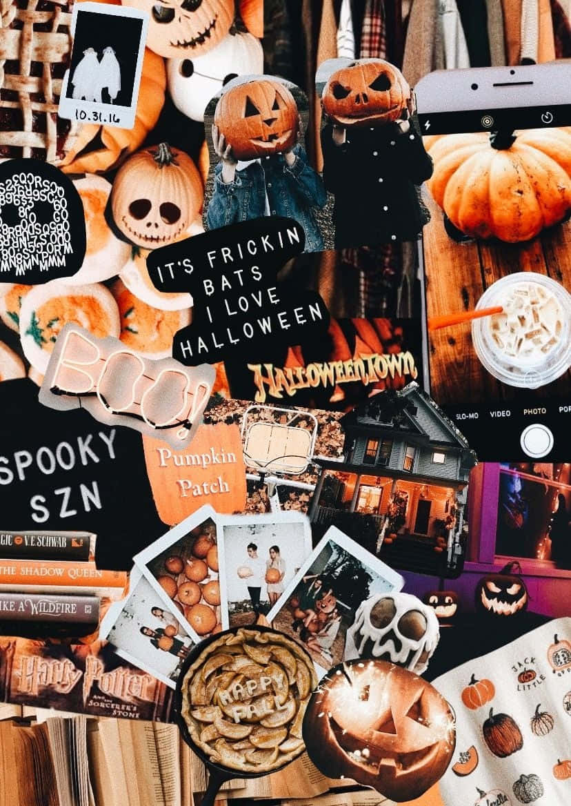 Fall Halloween iPhone, pumpkins, jack-o-lanterns, SD Phone Wallpaper