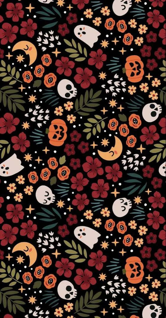 Fall Halloween, iPhone, ghosts, SD Phone Wallpaper