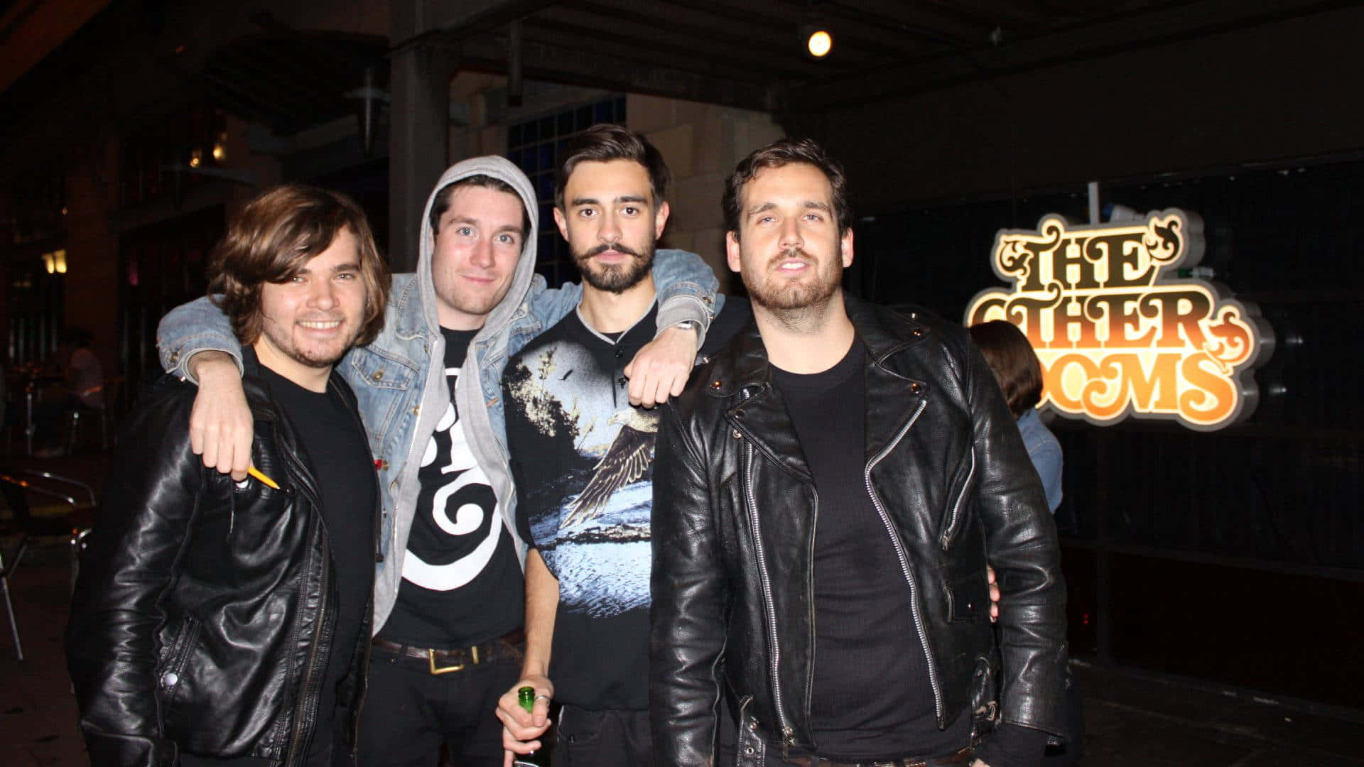 Fall out boy, leather jackets, night, Full HD Desktop Wallpaper