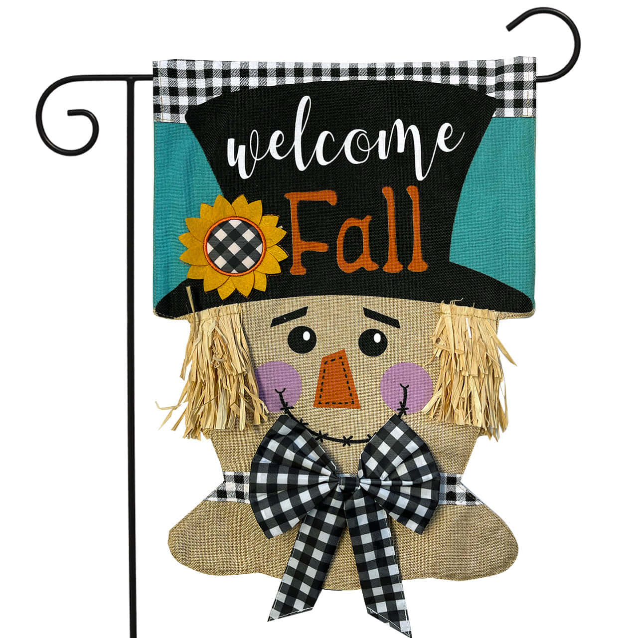 fall scarecrow, black top hat, welcome fall, HD Desktop Wallpaper