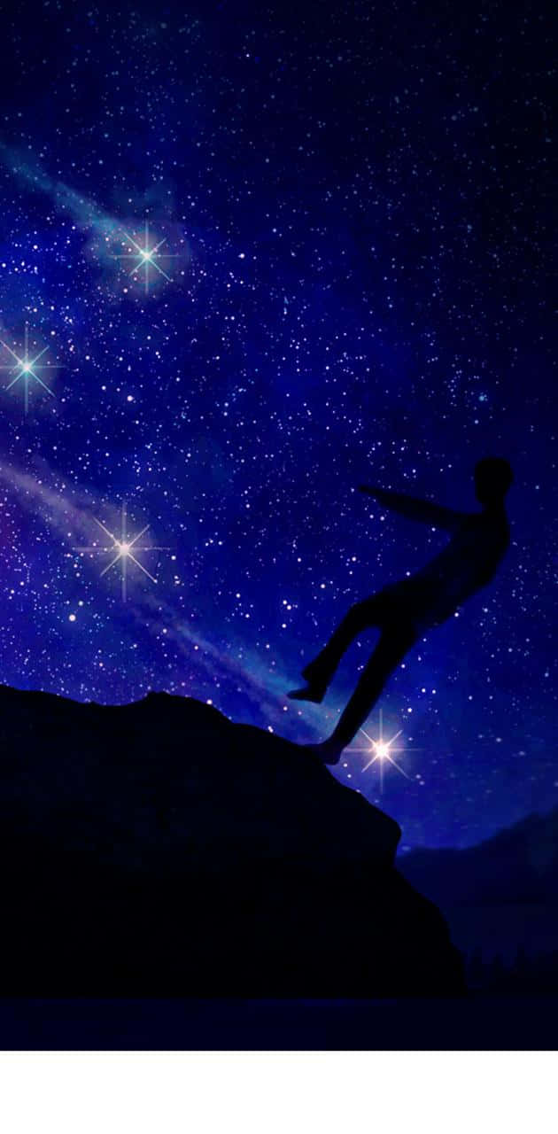 serendipitous fall, shooting stars, vibrant starry night sky, HD Phone Wallpaper