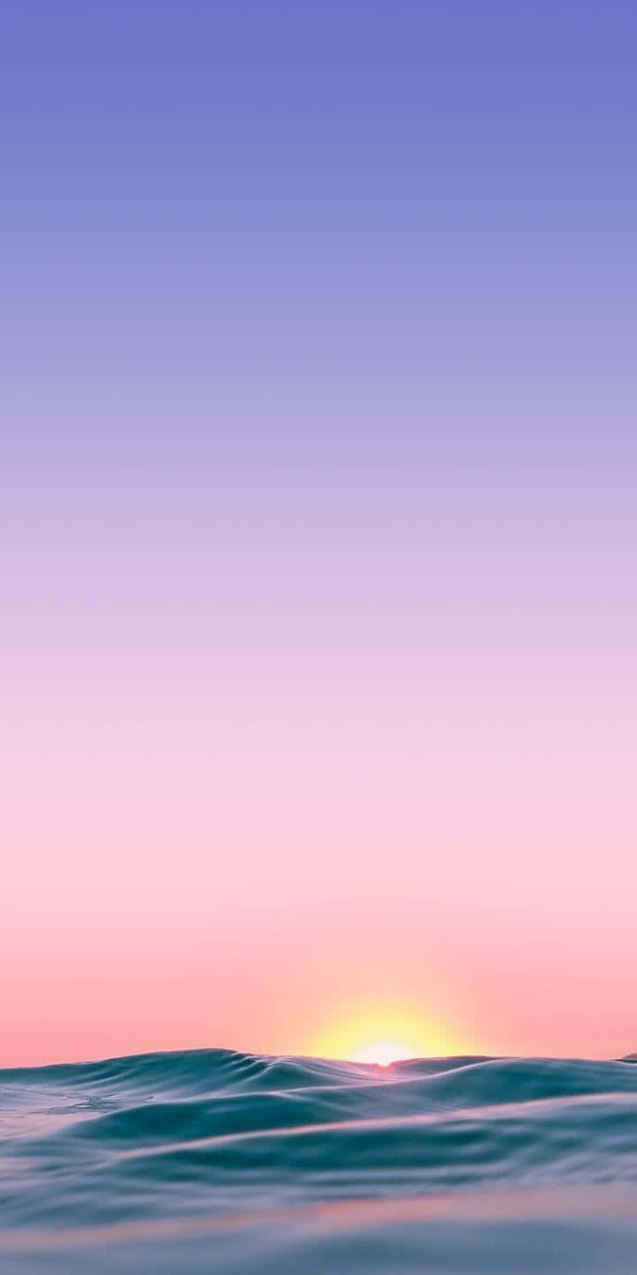 Sunrise, iPhone, pink purple and blue gradient sky, HD Phone Wallpaper