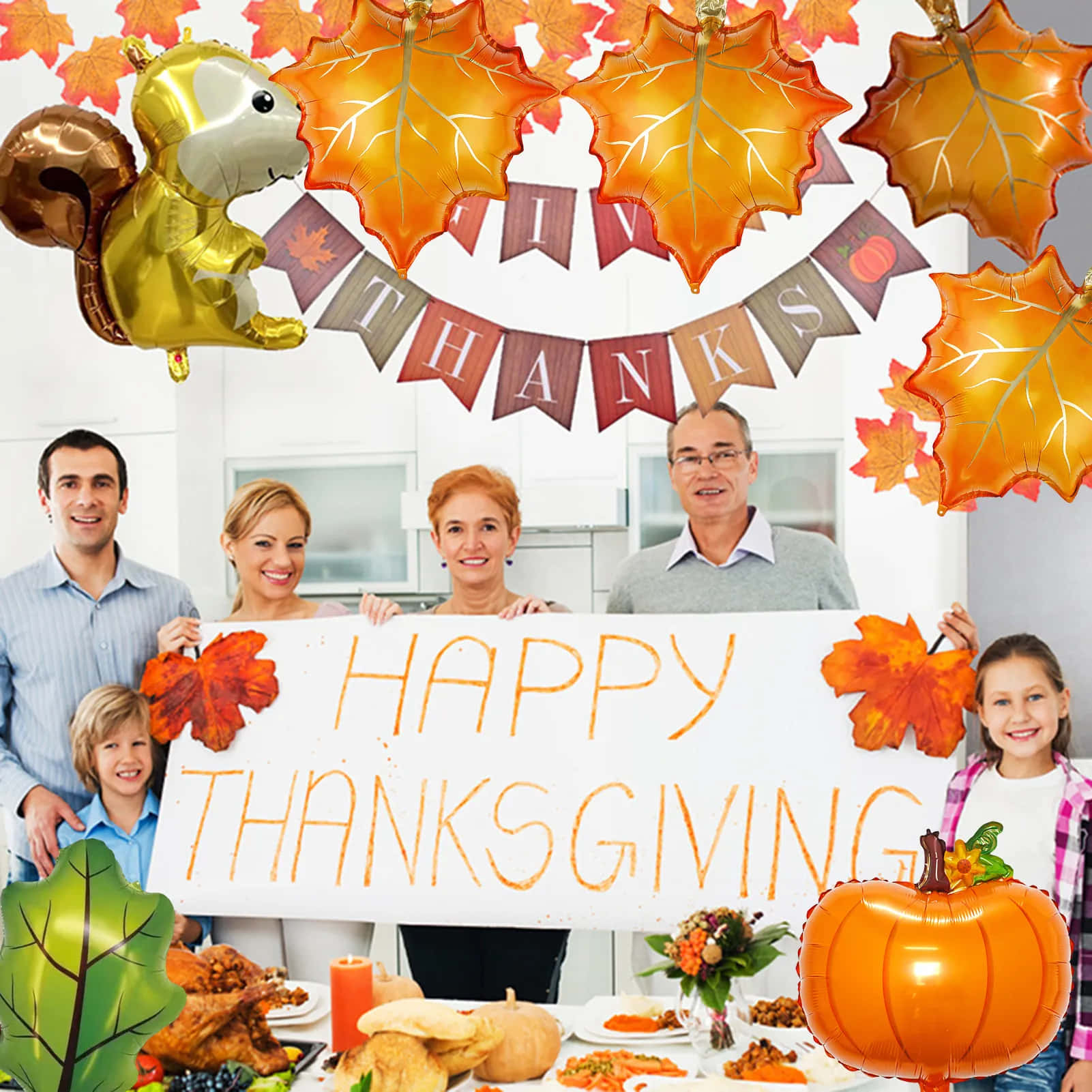 Fall Thanksgiving, Thanksgiving table, autumn leaves, HD Desktop Wallpaper