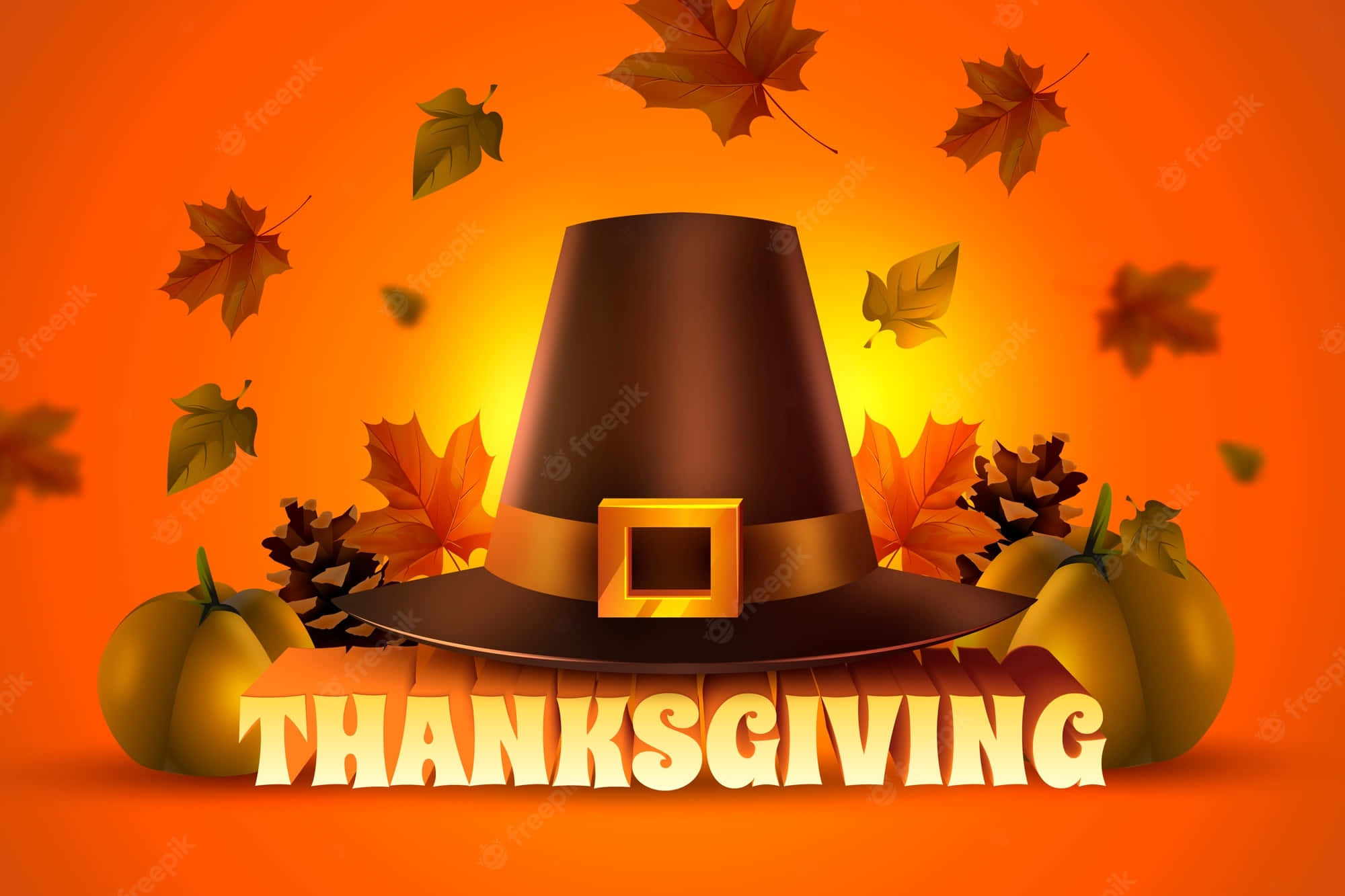 Fall Thanksgiving, golden buckle, pumpkins, Full HD Desktop Wallpaper