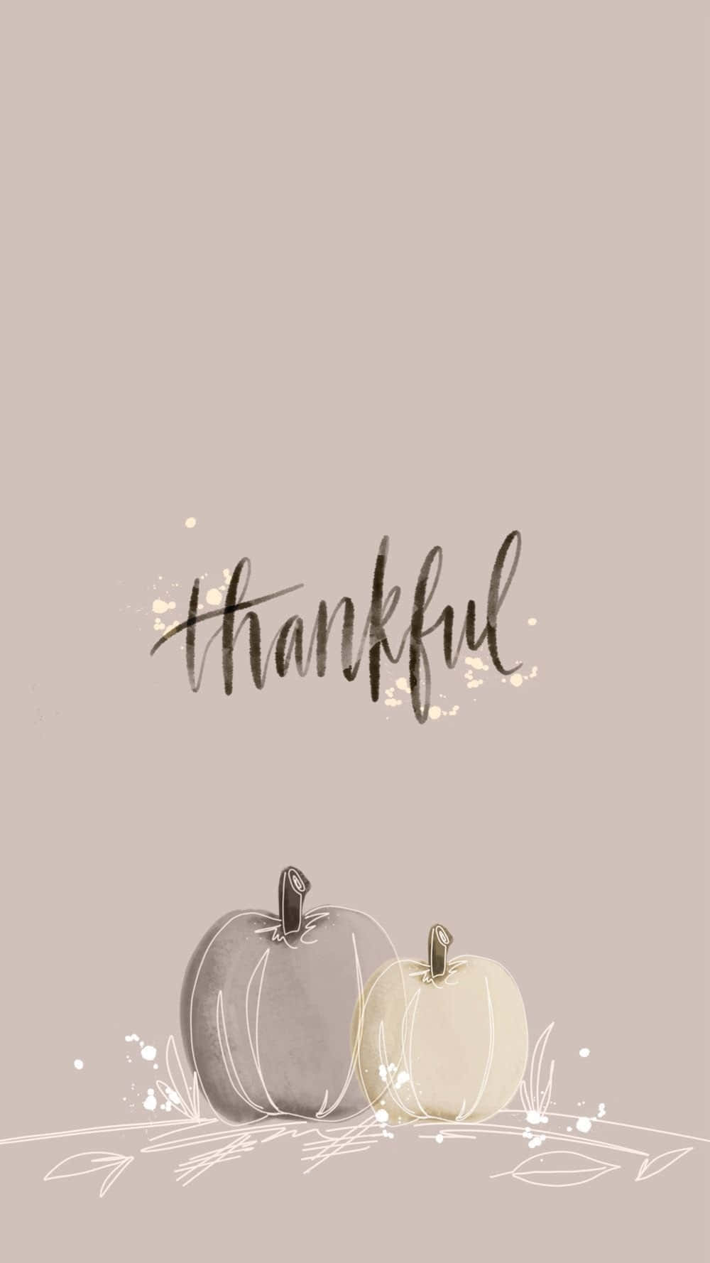 Thanksgiving, watercolor pumpkins, elegant script, HD Phone Wallpaper