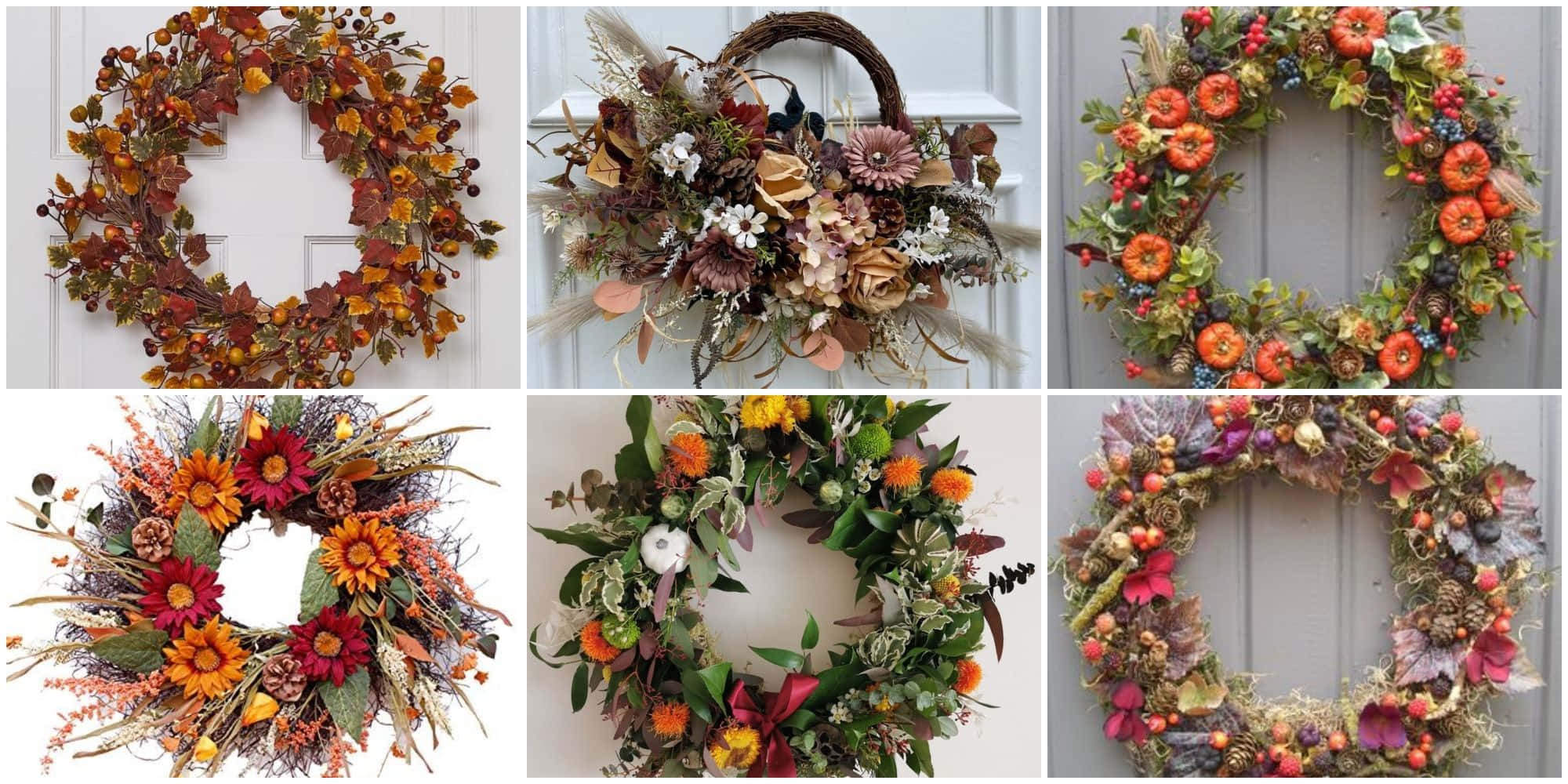 Fall Wreath, autumn wreaths, autumn leaves, Full HD Desktop Wallpaper