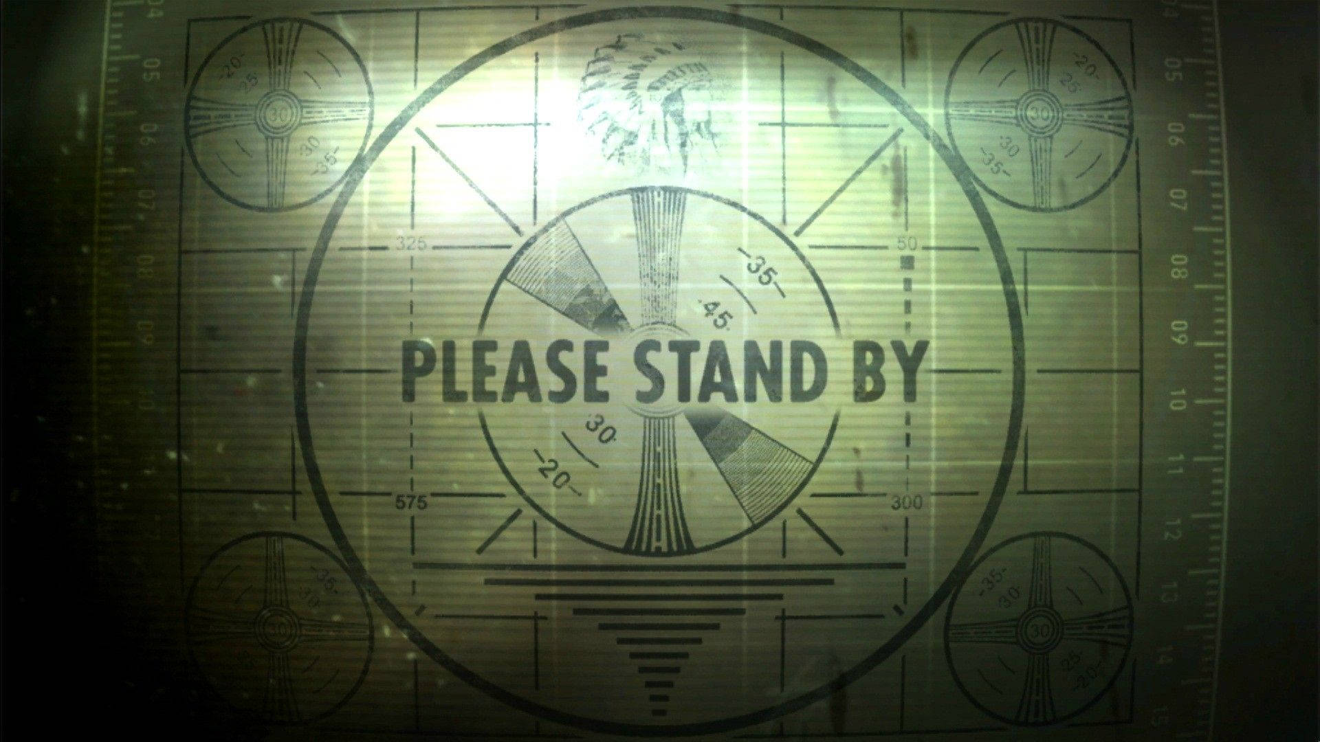 Fallout 1, vintage film test pattern, PLEASE STAND BY, Full HD Desktop Wallpaper