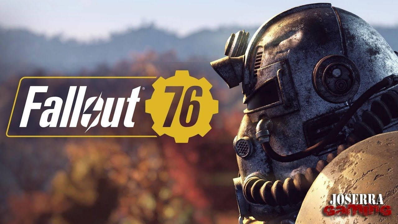 Fallout 76, power armor helmet, autumnal forest, HD Desktop Wallpaper
