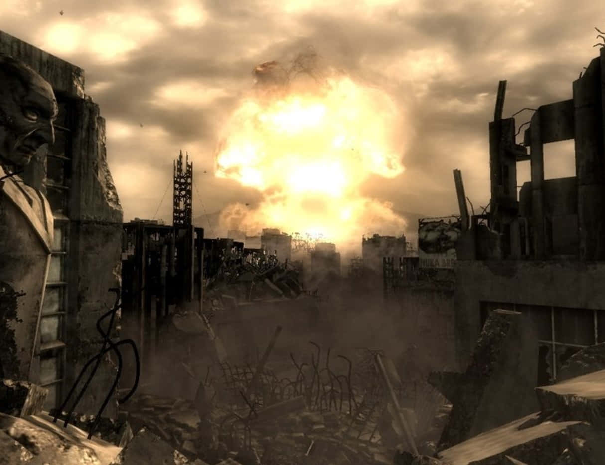 Fallout, nuke, explosion, SD Desktop Wallpaper