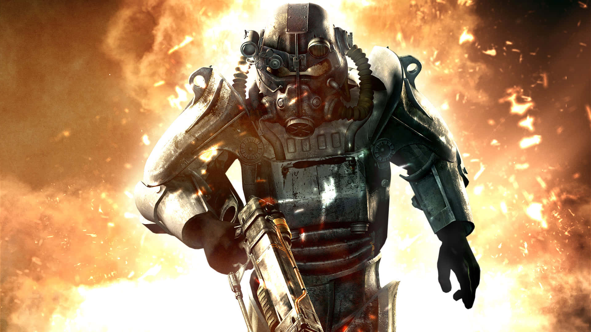Fallout 4, power armor, soldier, Full HD Desktop Wallpaper