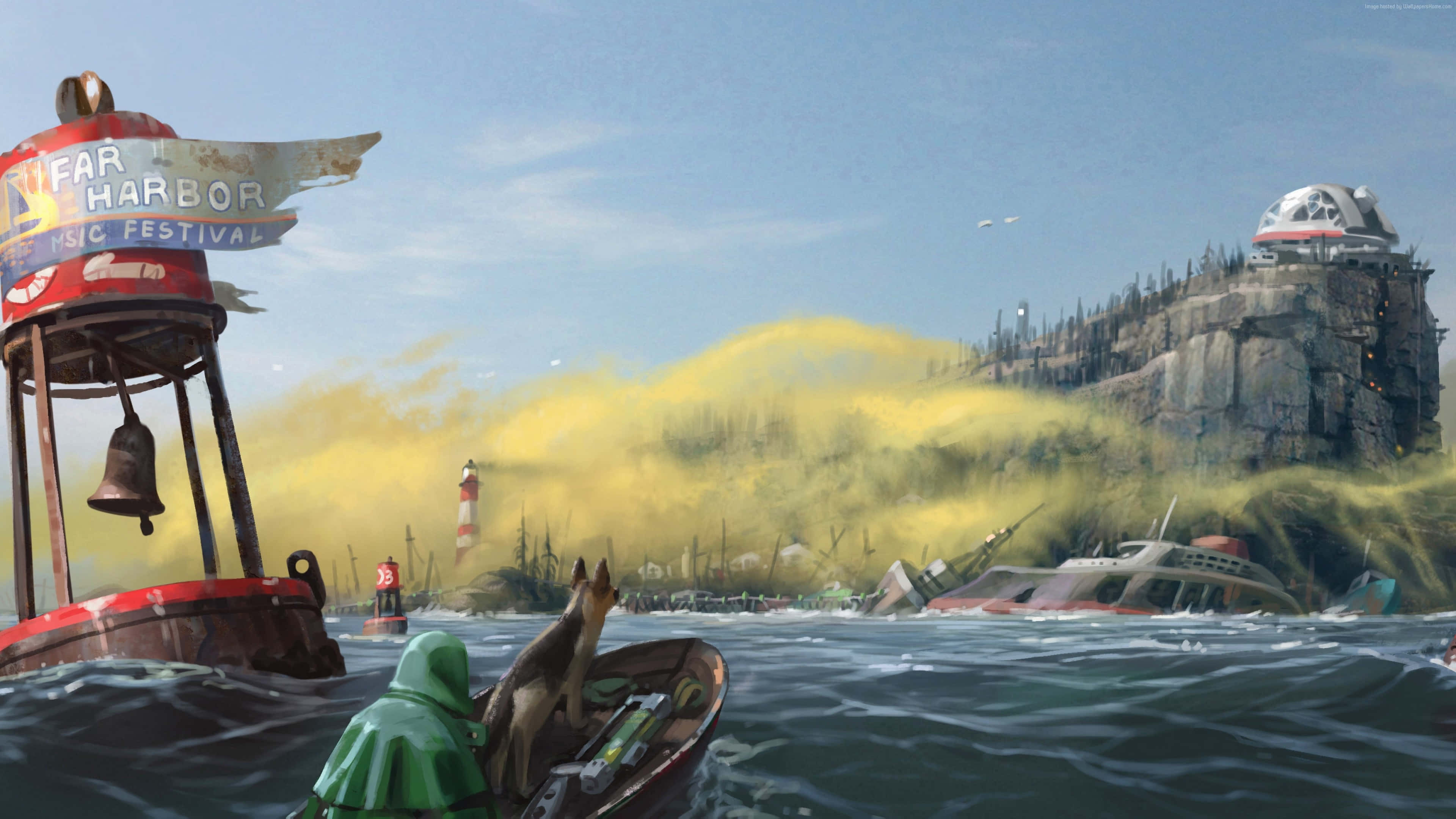 Fallout 4, PC, green hooded cloak, 4K Desktop Wallpaper