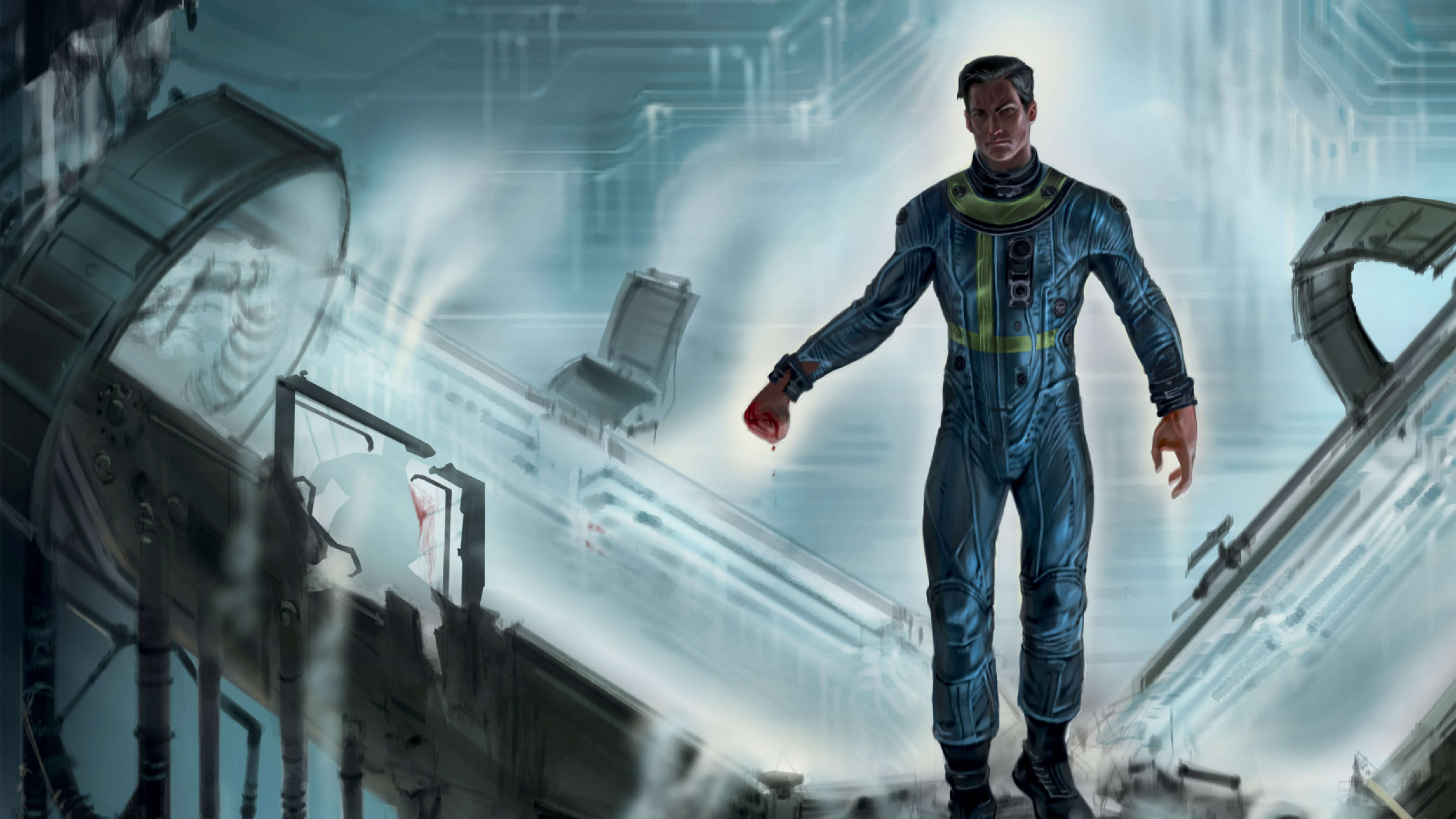 Fallout 4, astronaut, blue suit, 8K Desktop Wallpaper