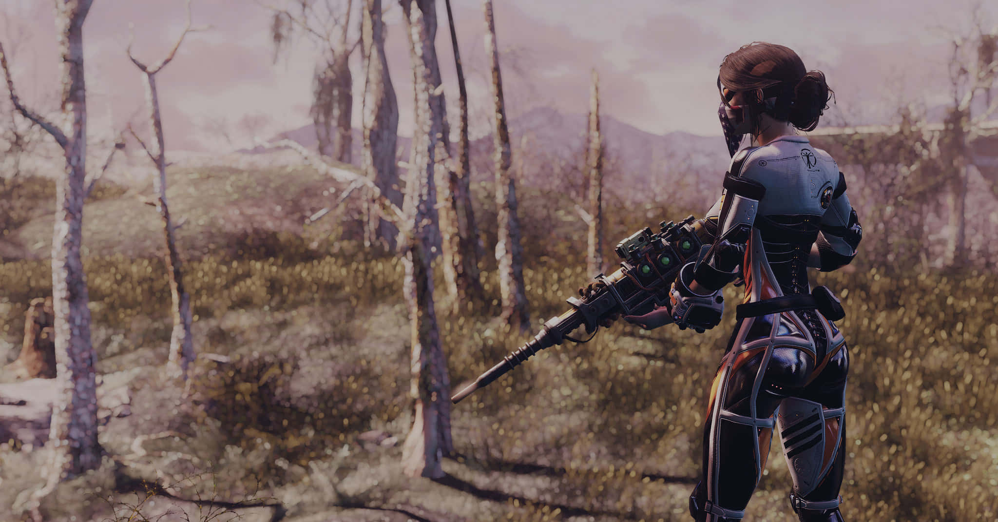 Fallout 4, female soldier, futuristic armor, Full HD Desktop Wallpaper