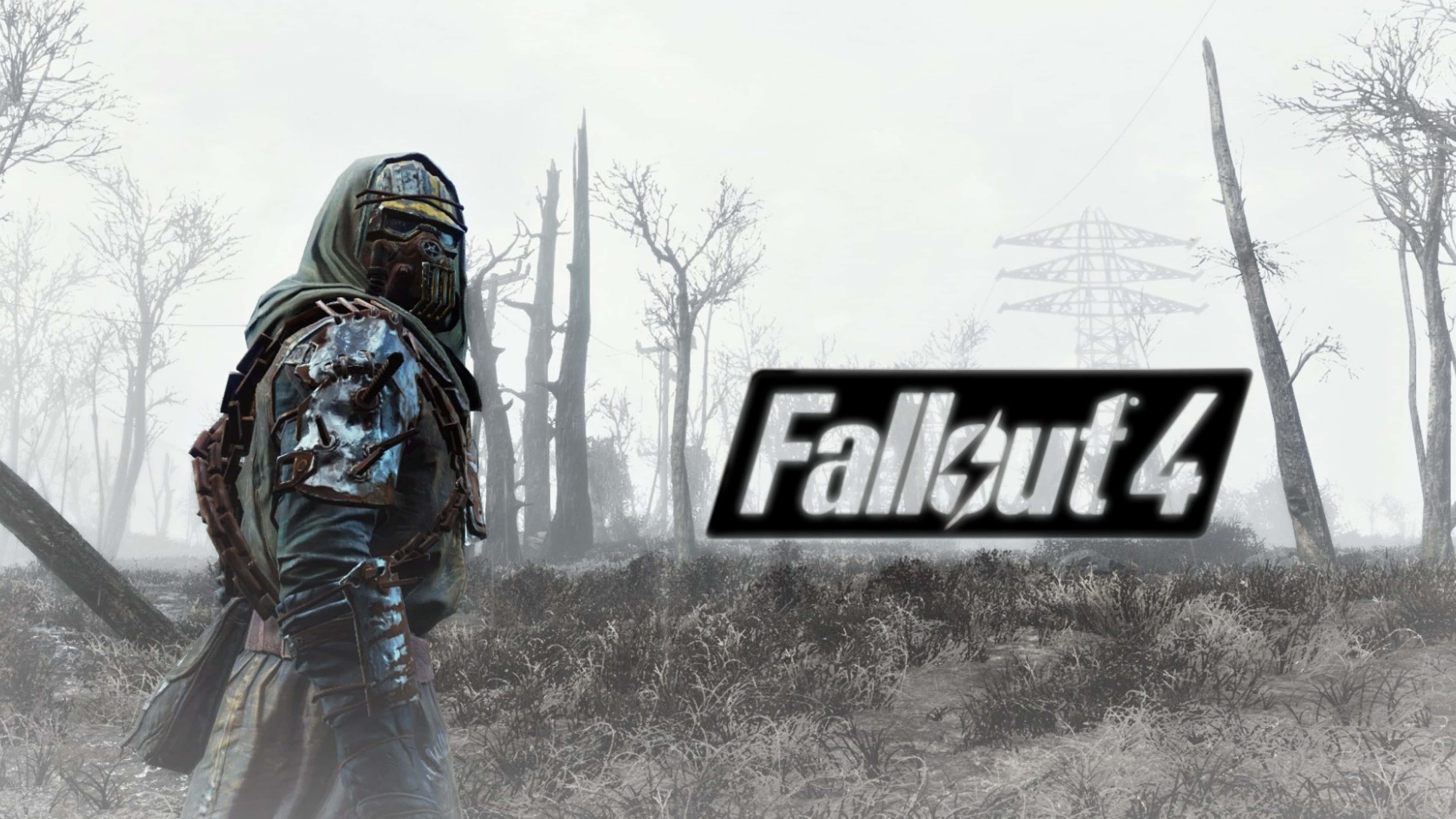 Fallout 4, wasteland survivor, barren trees, 4K Desktop Wallpaper