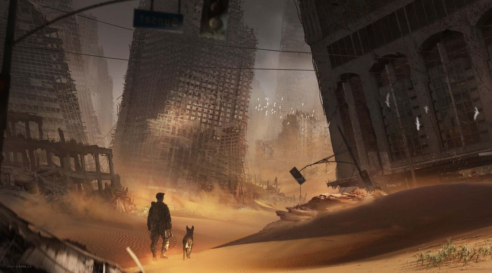 Fallout 4, Dogmeat, wasteland, Full HD Desktop Wallpaper