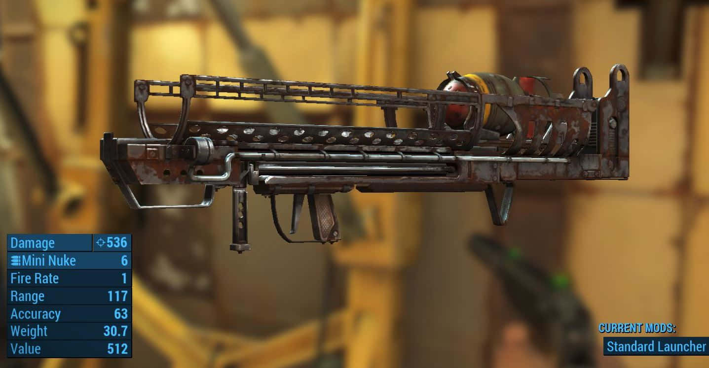 Fallout 4 Fat Man, mini nuke launcher, rusted, HD Desktop Wallpaper
