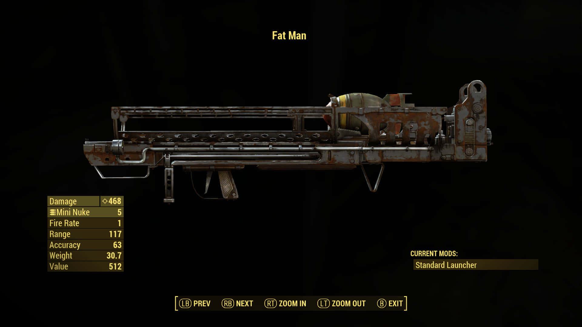 Fallout 4 Fat Man, rusted and weathered, black background, Full HD Desktop Wallpaper